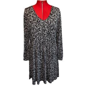 Kaileigh Sz 2X Magdalena Knit Tiered Dress Black White Formal Cottage Core NWT